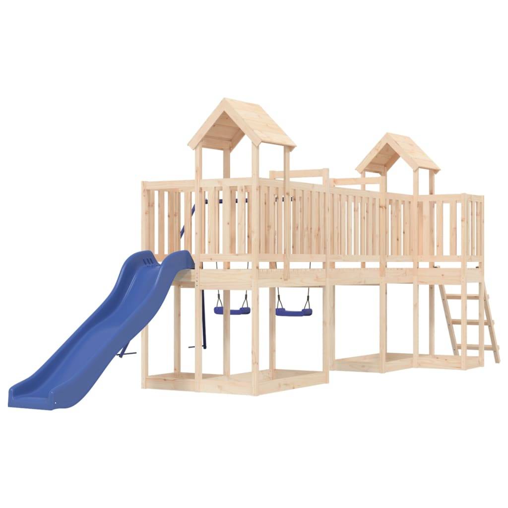 Helloshop26 - Aire de jeux d'extérieur balançoires toboggan portiques robuste jeux jardin 356 x 589 x 214 cm bois de pin massif - Imagen 2