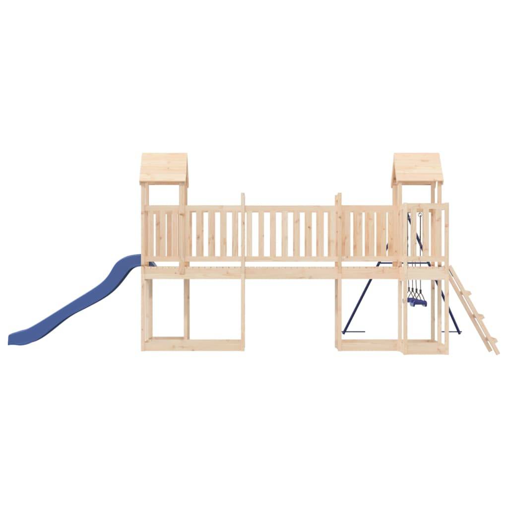 Helloshop26 - Aire de jeux d'extérieur balançoires toboggan portiques robuste jeux jardin 356 x 589 x 214 cm bois de pin massif - Imagen 5