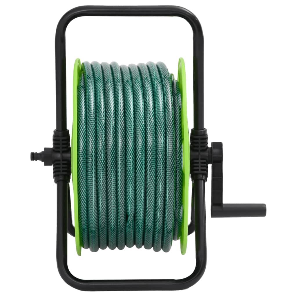 PANGIVO - Enrouleur de tuyau acier galvanisé et PVC vert 40.5 x 34.5 x 47 cm - PANGIVO - Image 2