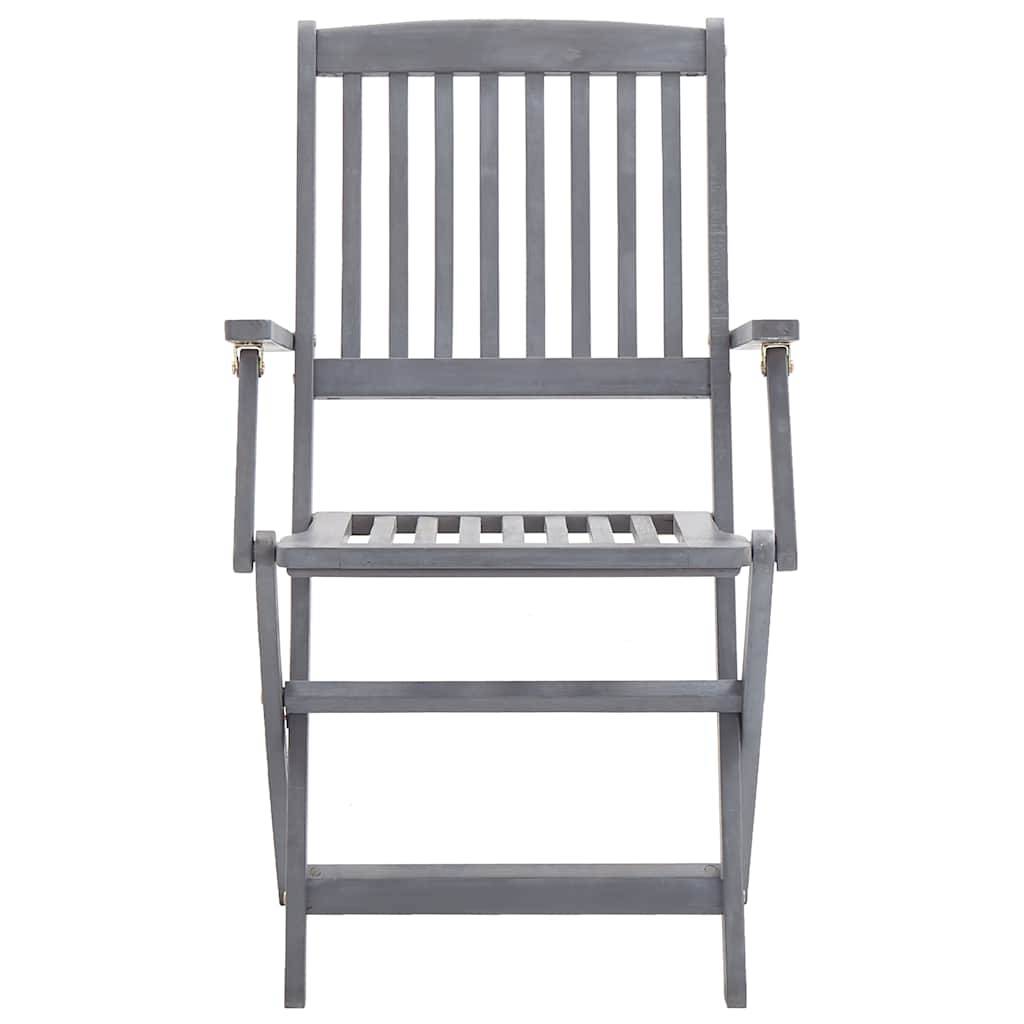 Vidaxl - Chaises pliables d'extérieur lot de 2 Bois d'acacia solide vidaXL 46333 - Imagen 9