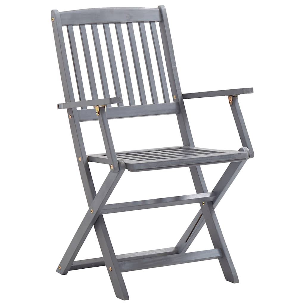 Vidaxl - Chaises pliables d'extérieur lot de 2 Bois d'acacia solide vidaXL 46333 - Imagen 2