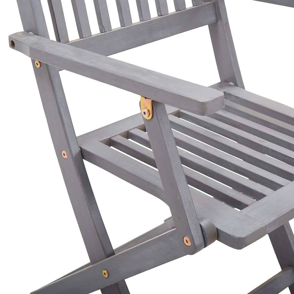 Vidaxl - Chaises pliables d'extérieur lot de 2 Bois d'acacia solide vidaXL 46333 - Imagen 4