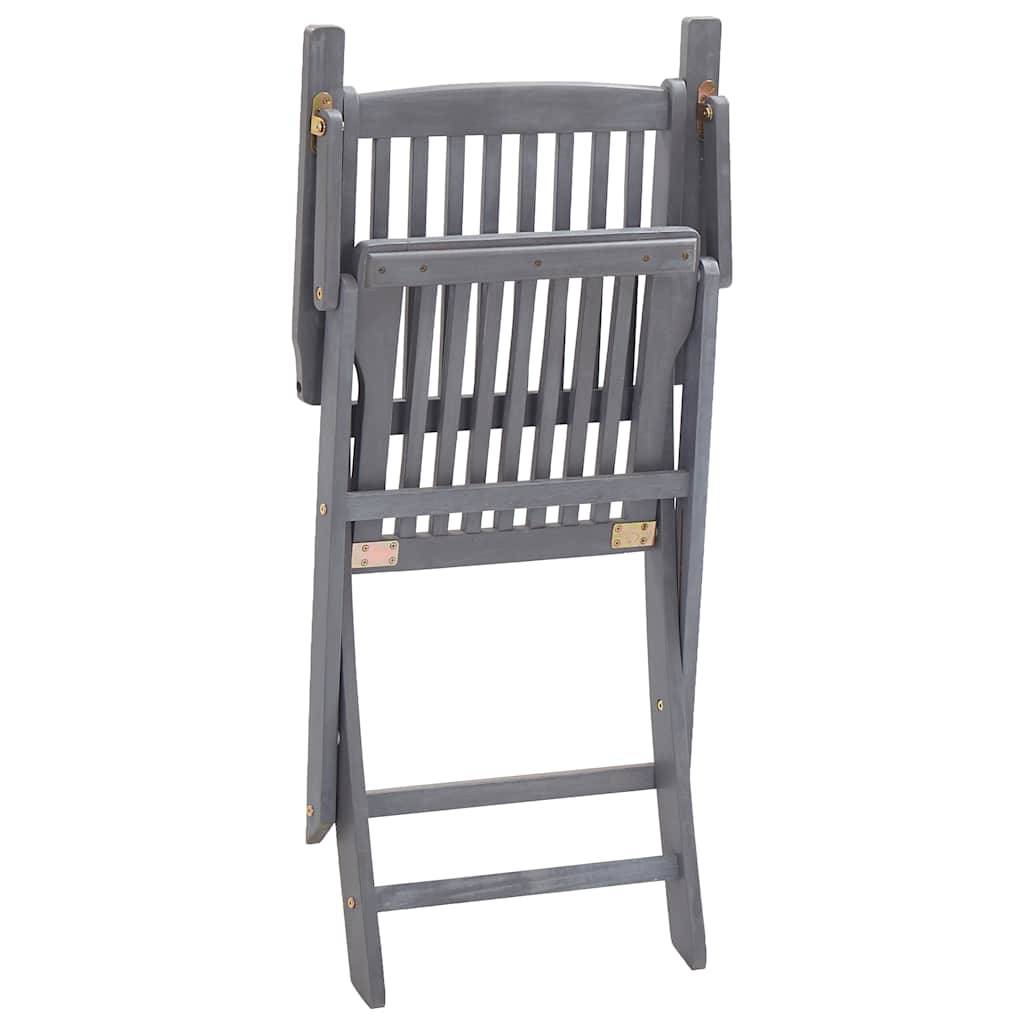 Vidaxl - Chaises pliables d'extérieur lot de 2 Bois d'acacia solide vidaXL 46333 - Imagen 8