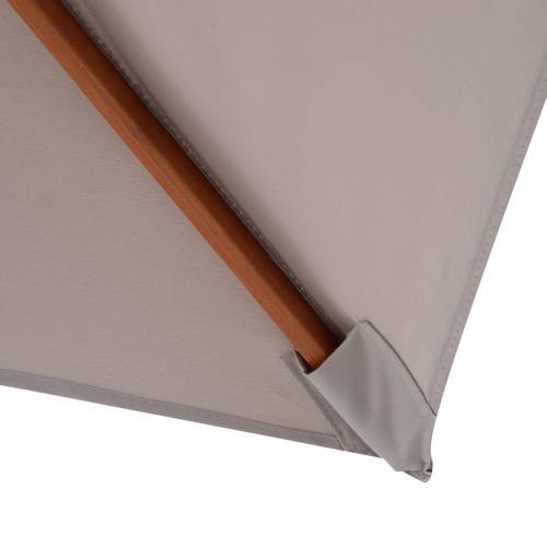 ComfortXL - Parasol Rectangulaire Bois Inclinable 45° Jardin Terrasse 2x1,5m Gris - ComfortXL Outdoor Living - Image 6
