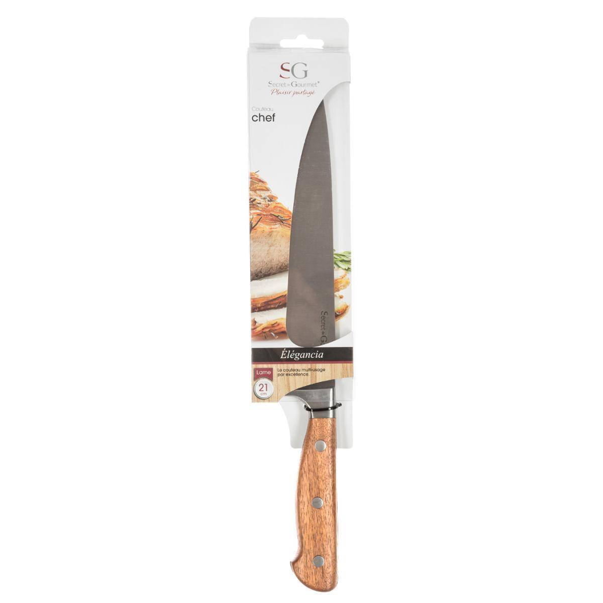 Couteau de chef acier "Elegancia" lame 22cm - 5five - Image 2