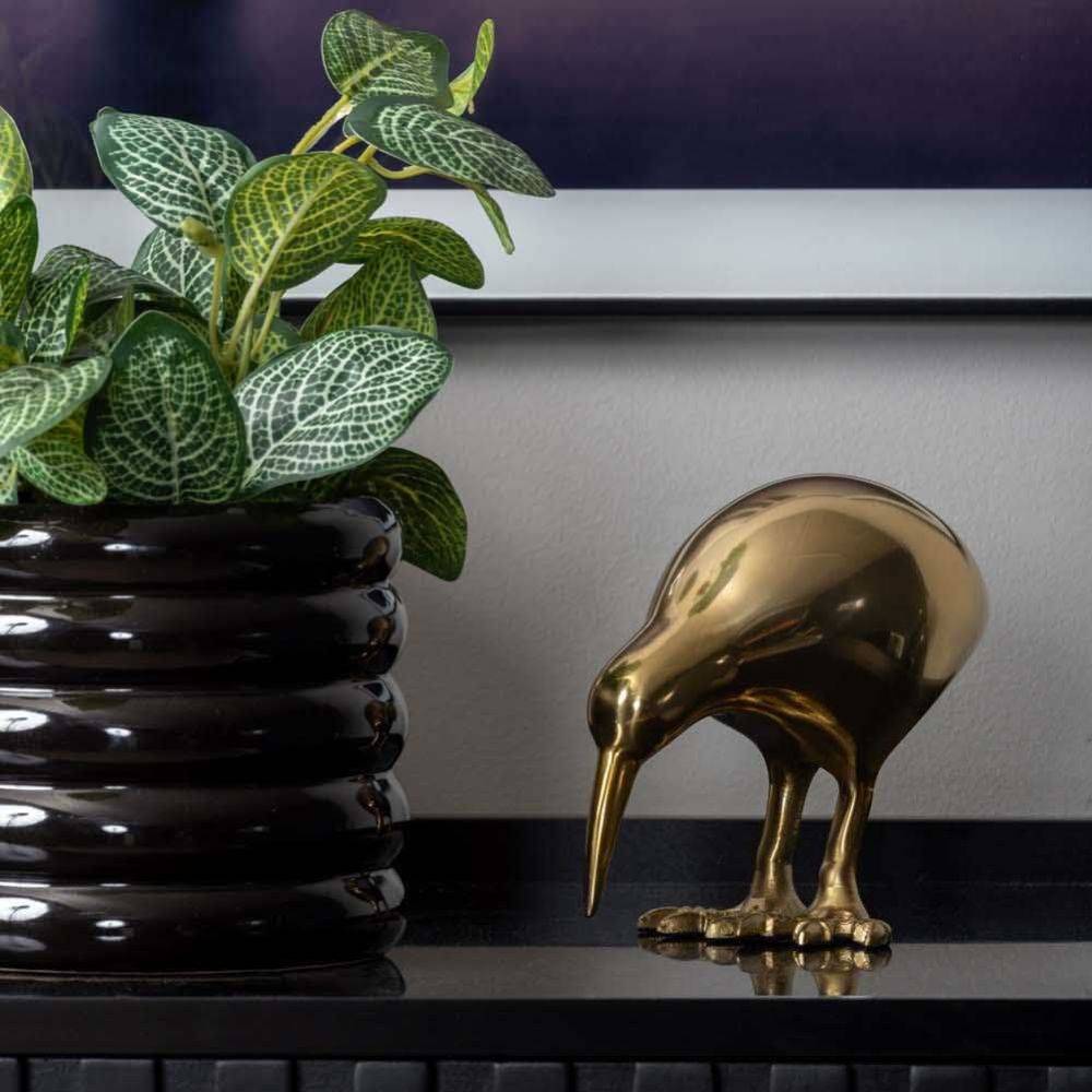 Pt Living - Statuette Kiwi en aluminium Doré Pt' - Imagen 2