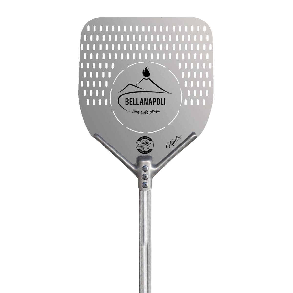 Set de 2 pelles a pizza 33 x 33 cm et Ø 22 Cm + Brosse Manche 150 cm Qualité BellaNapoli - Imagen 4
