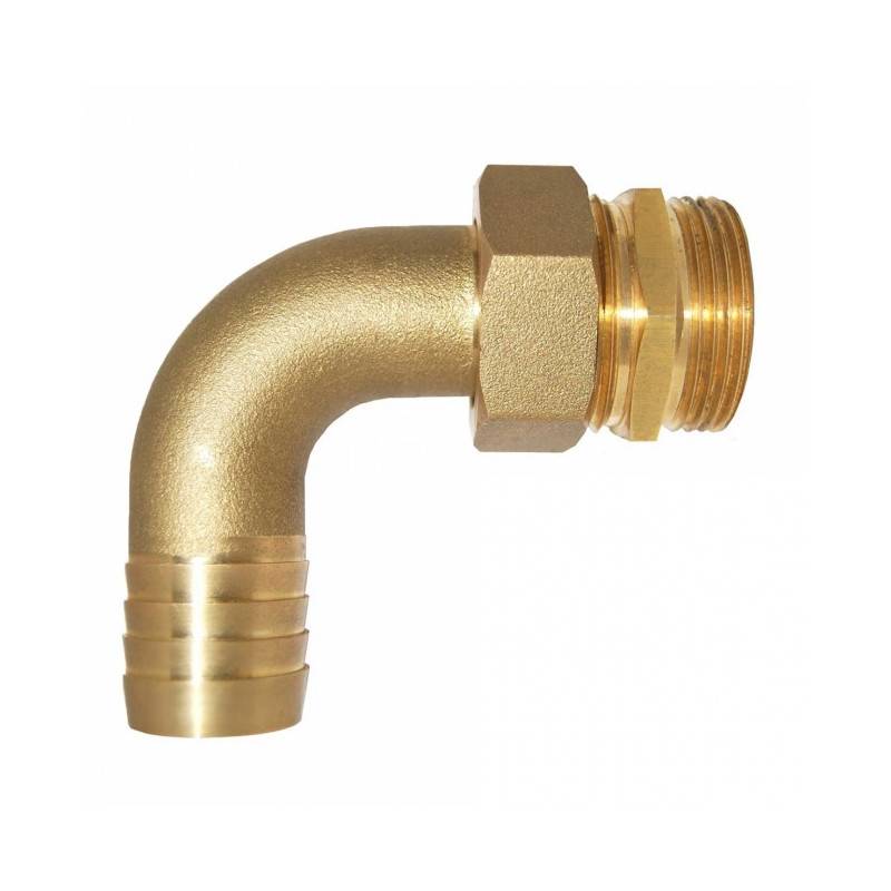 Boutte - Embout mâle coudé démontable laiton BOUTTÉ - Filetage: 33x42 - Ø tuyau mm: 30