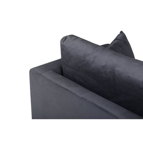 Paris Prix - Fauteuil en Velours "Sofia" 104cm Gris Foncé - Image 6