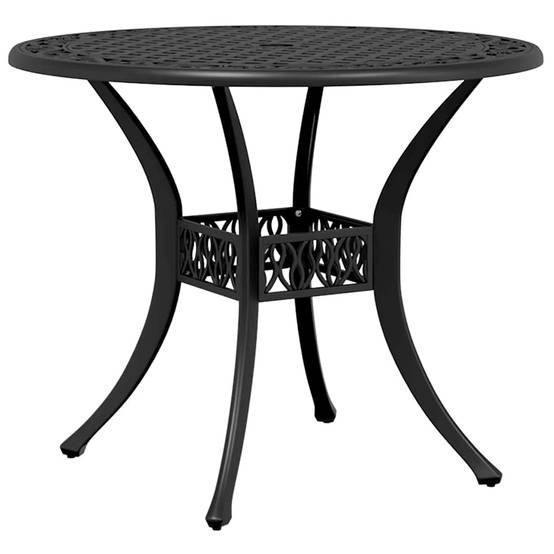 Table de jardin aluminium coulé noir Ø90 x 75 cm - PANGIVO - Image 2
