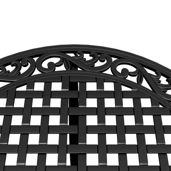 Table de jardin aluminium coulé noir Ø90 x 75 cm - PANGIVO - Image 8