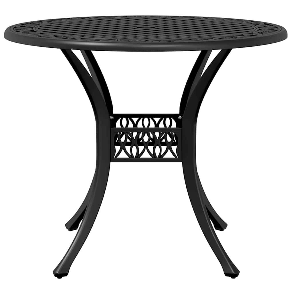 Table de jardin aluminium coulé noir Ø90 x 75 cm - PANGIVO - Image 5