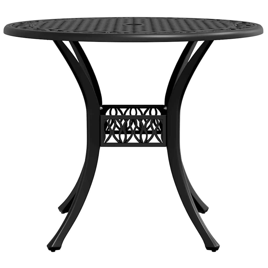 Table de jardin aluminium coulé noir Ø90 x 75 cm - PANGIVO - Image 6