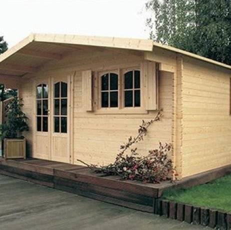 Abri de jardin Chambery en bois 17,79 m², Toiture Shingle rouge, Plancher Oui - Imagen 2
