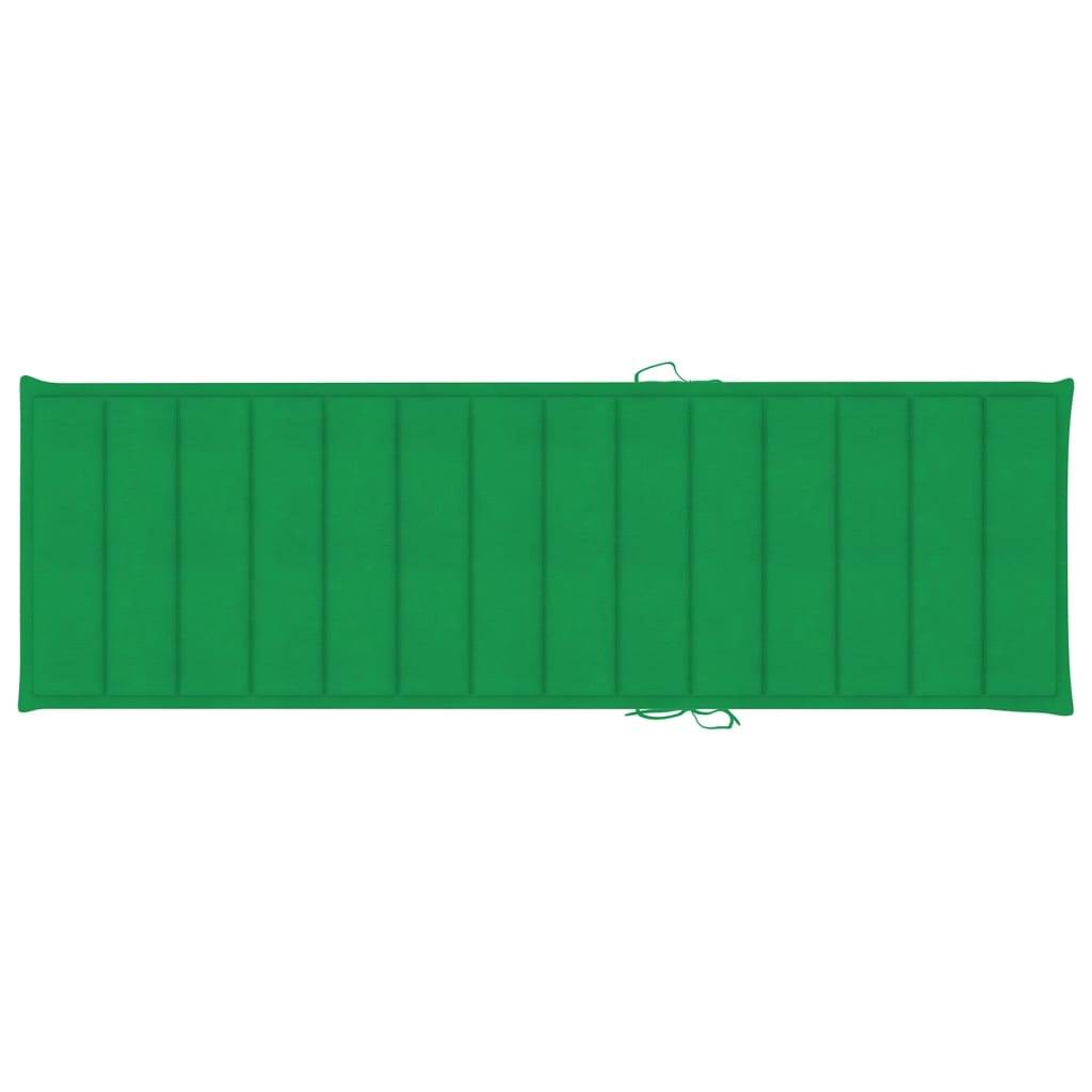 Helloshop26 - Transat chaise longue bain de soleil lit de jardin terrasse meuble d'extérieur double et coussins vert bois de pin imprégné - Imagen 6