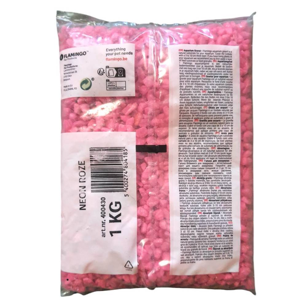 Gravier néon rose, 1 kg, pour aquarium - Imagen 3