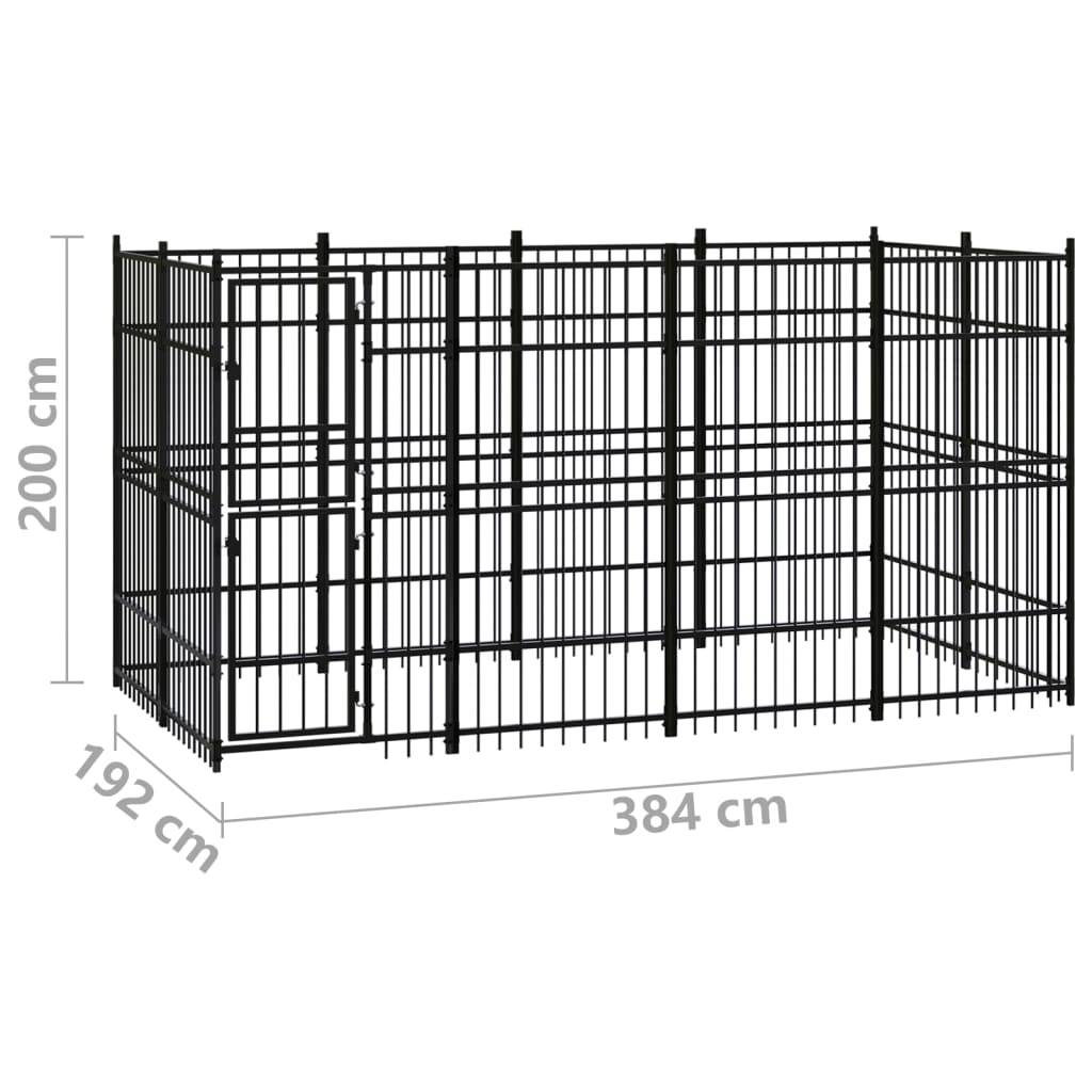Vidaxl - Chenil d'extérieur pour chiens Acier 7,37 m² vidaXL 3097958 - Imagen 8