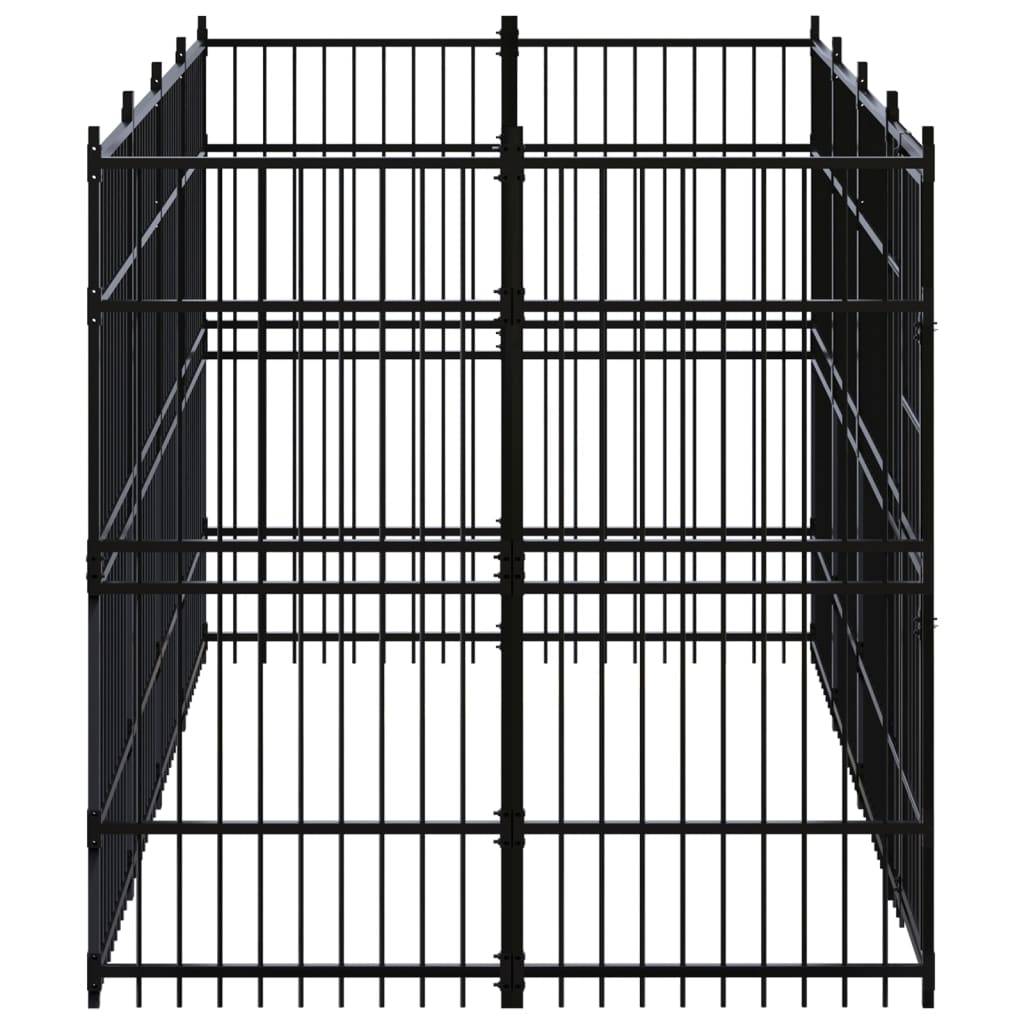 Vidaxl - Chenil d'extérieur pour chiens Acier 7,37 m² vidaXL 3097958 - Imagen 4