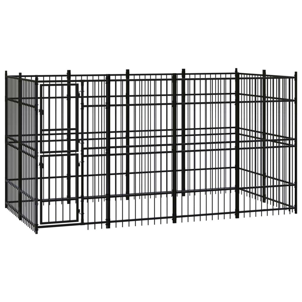 Vidaxl - Chenil d'extérieur pour chiens Acier 7,37 m² vidaXL 3097958 - Imagen 1