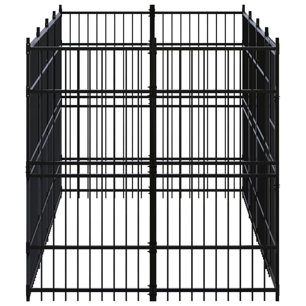 Vidaxl - Chenil d'extérieur pour chiens Acier 7,37 m² vidaXL 3097958 - Imagen 3