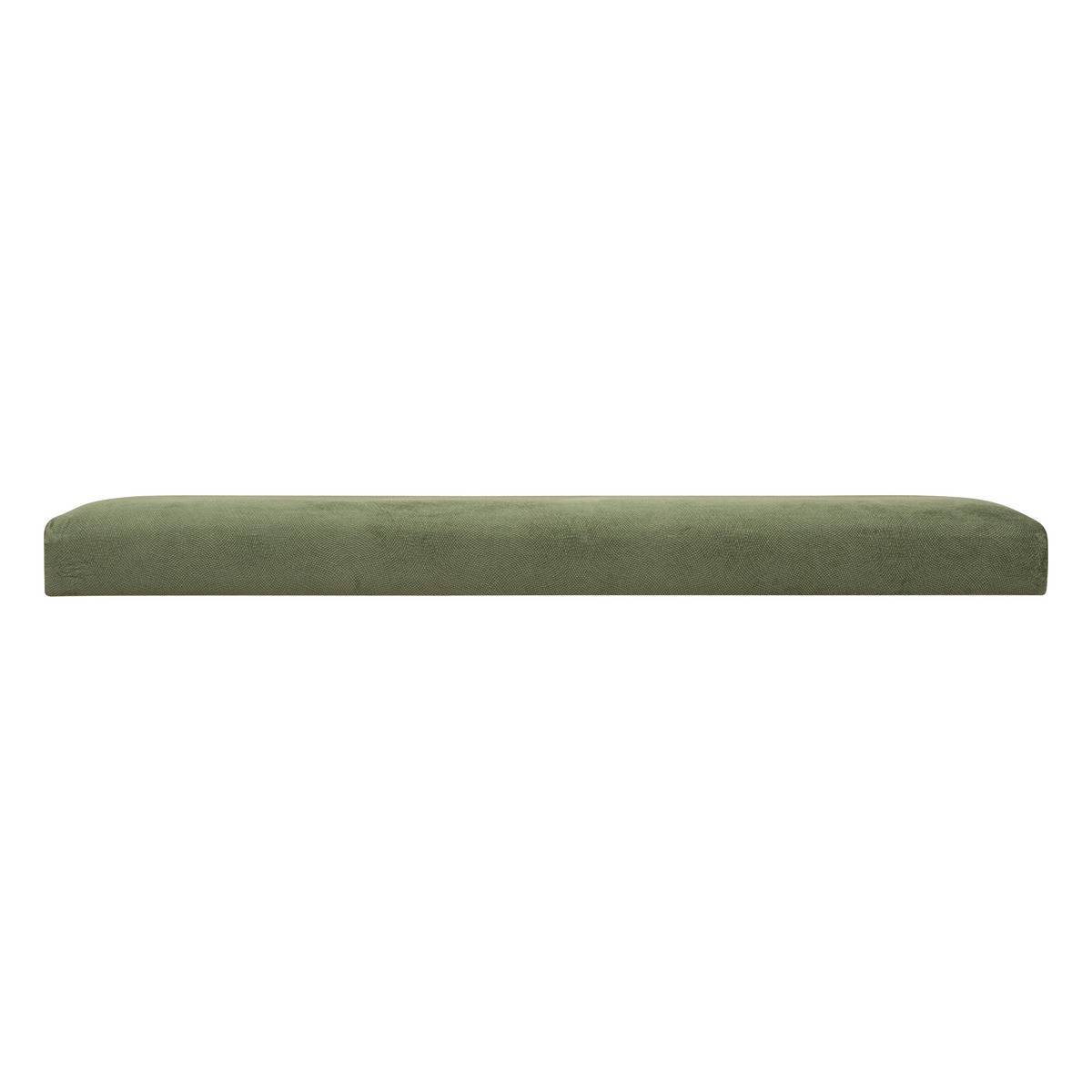 Atmosphera - Pouf pliant double "Lilou" en velours 76x38cm vert kaki - Atmosphera Créateur d'intérieur - Image 4