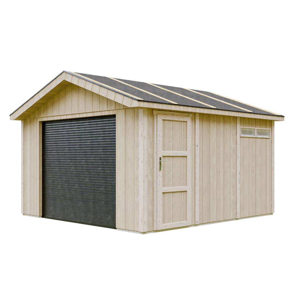 Timbela - Garage Qualité Premium 13 m² / L378xl412 cm - garage pour moto, vélos, machines de jardinage - Timbela M990B - Image 1
