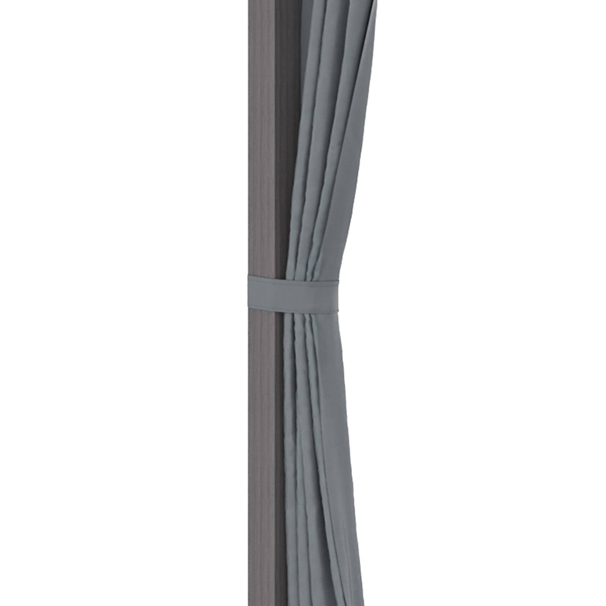 Outsunny - Tonnelle pavillon jardin 3x3m avec 4 parois et double toit anti-UV aluminium gris - Outsunny - Image 9