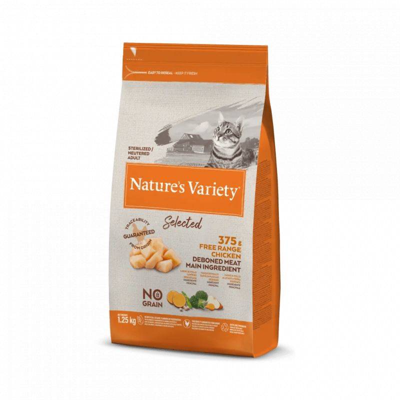 CROQUETTE CHAT - SELECTED STERILIZED - POULET - NATURE'S VARIETY 3 kg - Image 1
