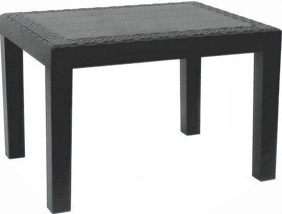 Importdistrib - Table basse jardin effet rotin 59x46x40cm anthracite IMPORTDISTRIB - Image 4