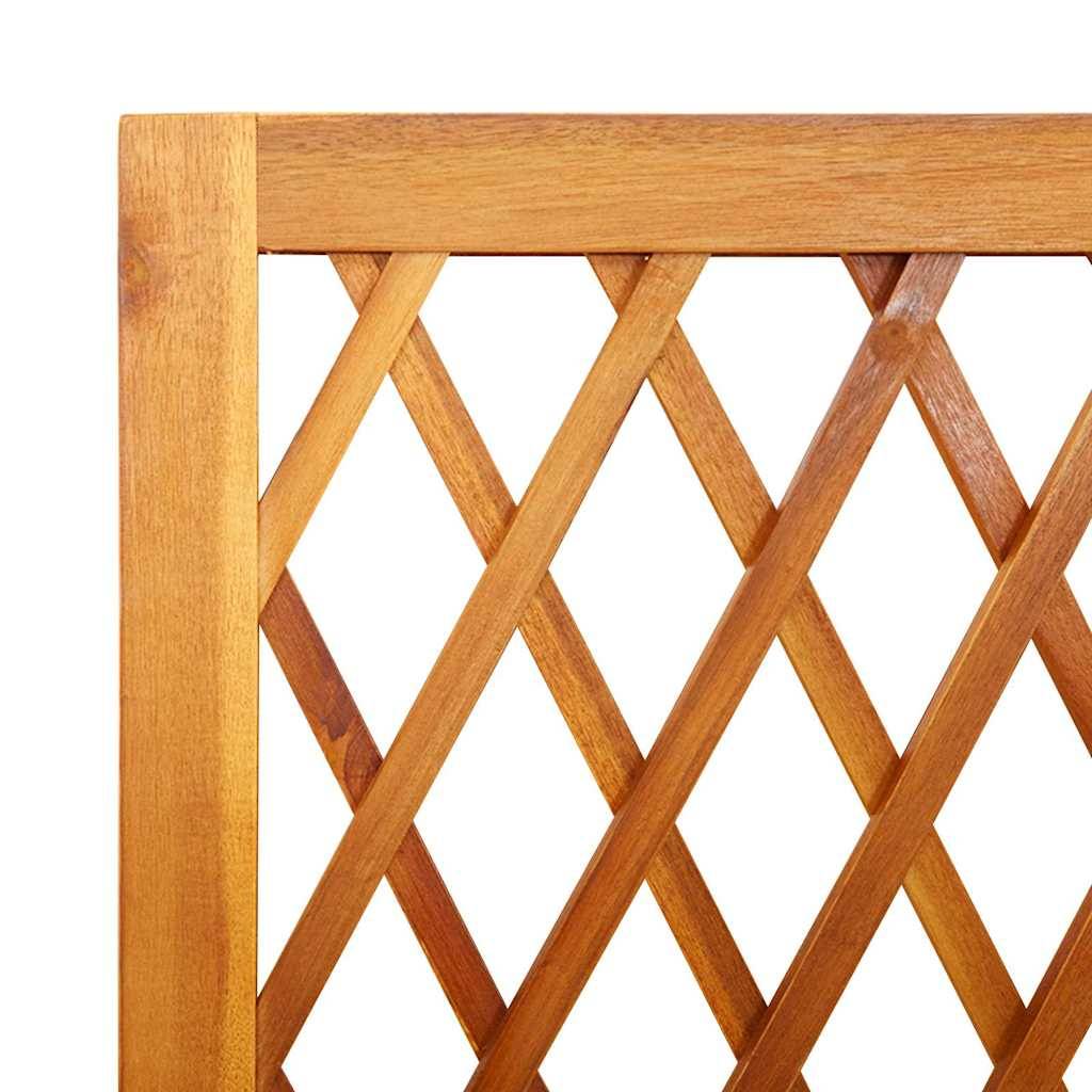 Jardinière avec treillis et étagère bois d'acacia naturel 55 x 29.5 x 152 cm - PANGIVO - Image 7