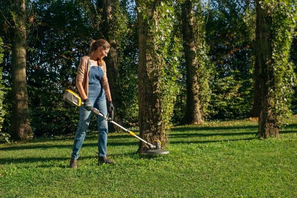 Stiga - GT 500e Trimmer sans fil - Puissant et silencieux, batterie 48V 4 Ah, tête Tap&amp;Go à double fil, poignée et manche réglables, plateau-STIGA - Image 5