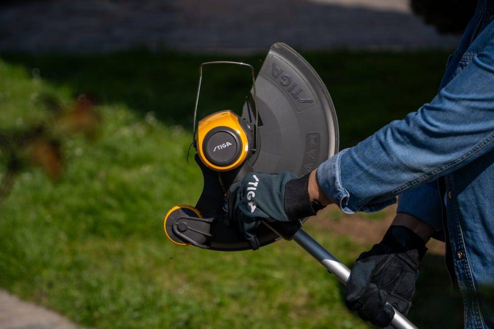 Stiga - GT 500e Trimmer sans fil - Puissant et silencieux, batterie 48V 4 Ah, tête Tap&amp;Go à double fil, poignée et manche réglables, plateau-STIGA - Image 8