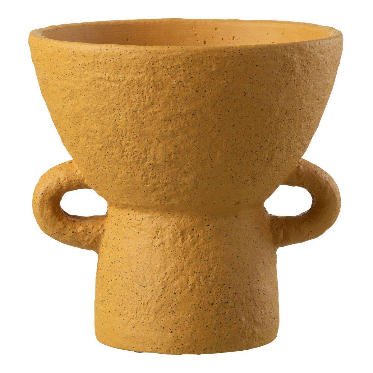 Vase Rond Design "Zenia" 25cm Ocre - Image 1