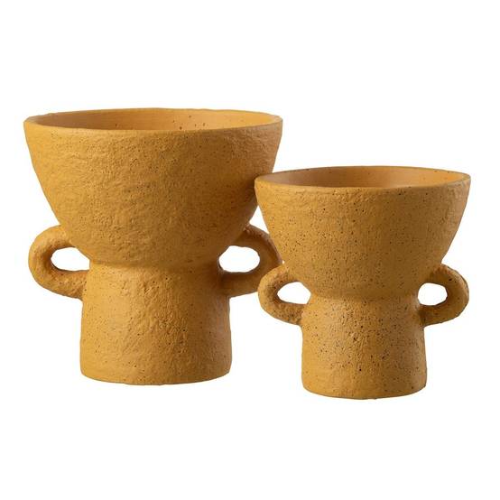 Vase Rond Design "Zenia" 25cm Ocre - Image 2