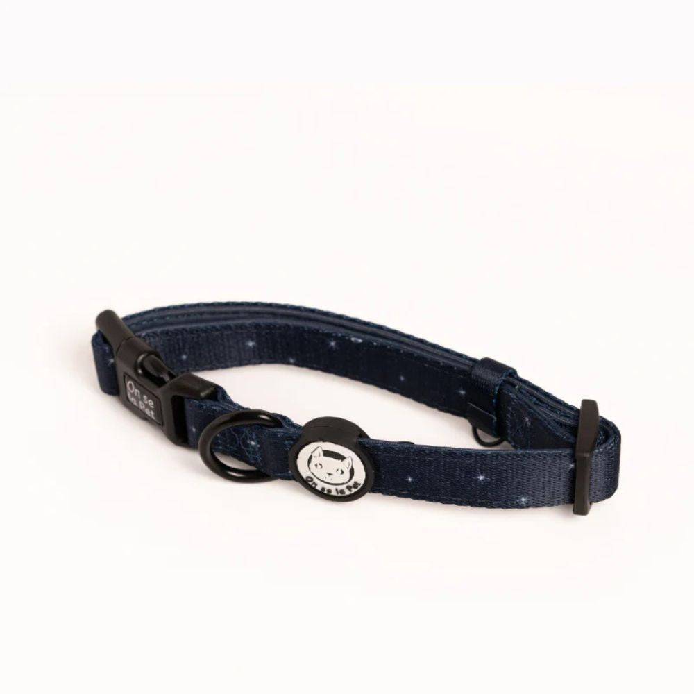 Collier réglable, rembourré et résistant - Bleu Nuit – On se la Pet - Image 1
