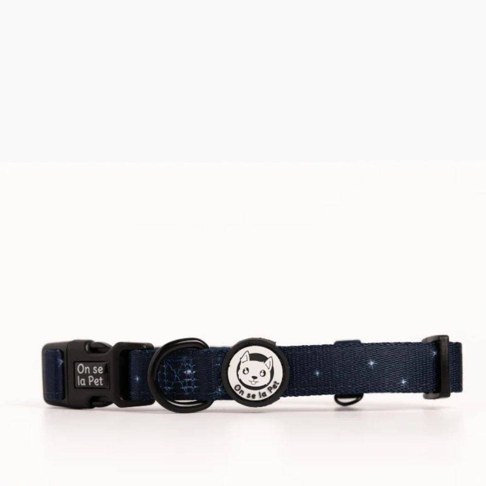 Collier réglable, rembourré et résistant - Bleu Nuit – On se la Pet - Image 2