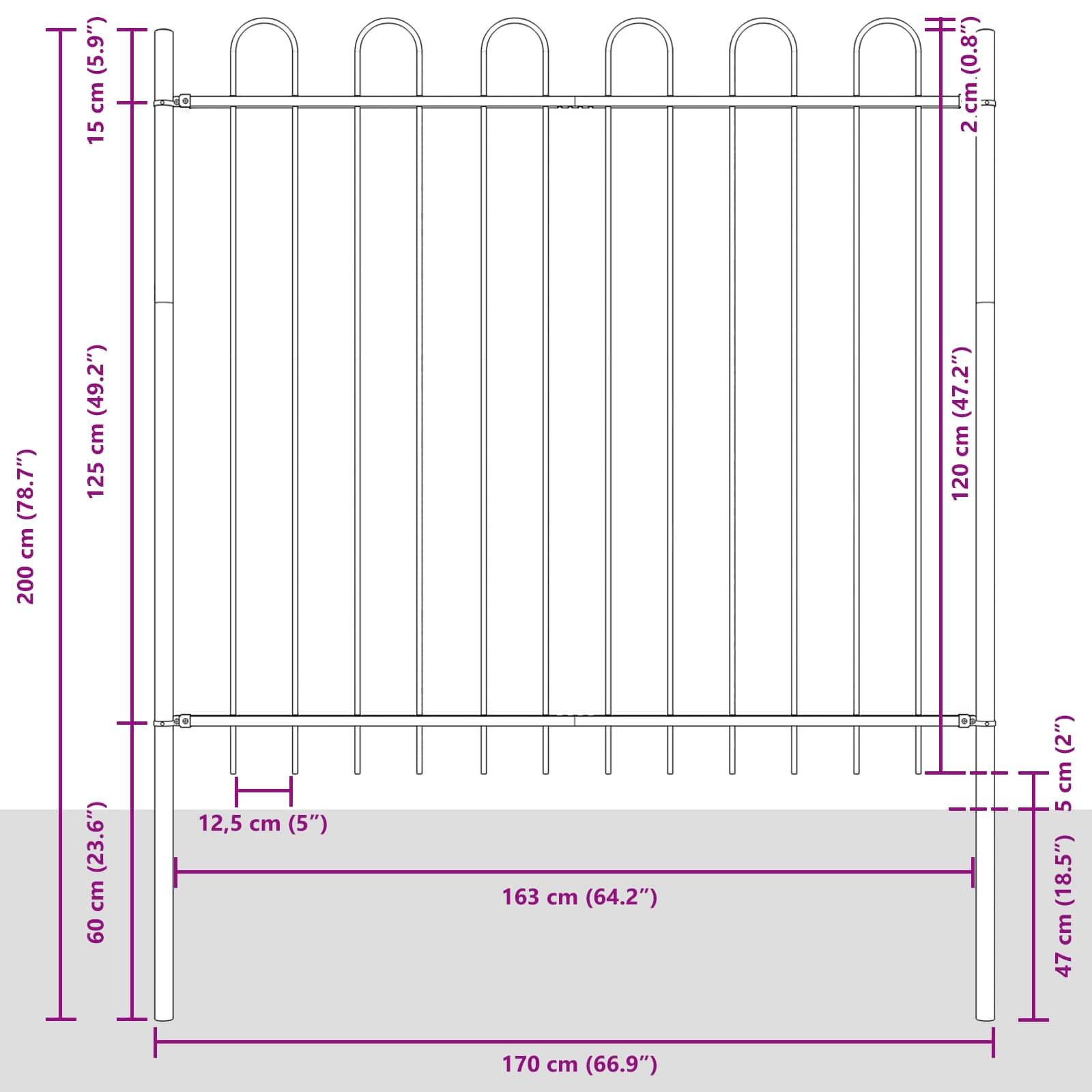 Prolenta Premium - Clotures - palissades Clarence Blanc L. 340 X H. 130 - P95071S - Image 5