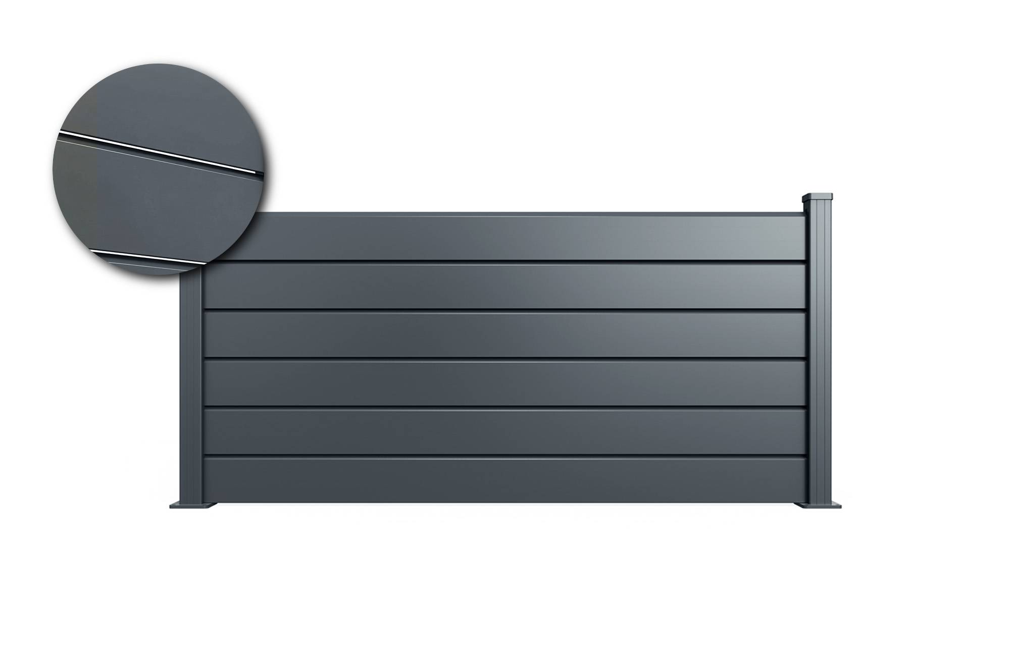 Casanoov Clôture Aluminium Persienne 10m VANO H.90  cm gris - Image 5