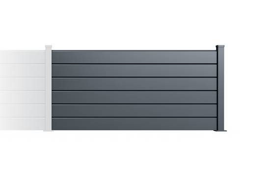 Casanoov Clôture Aluminium Persienne 10m VANO H.90 cm gris - Image 4