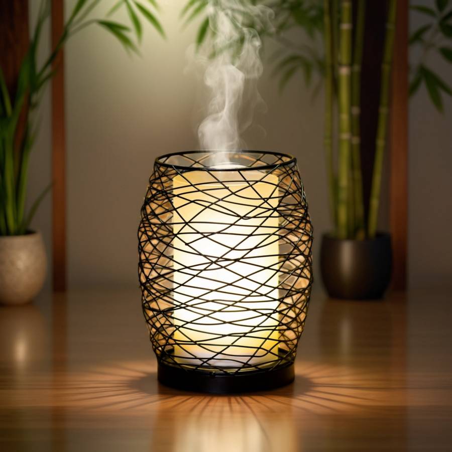 Zen'Arôme Diffuseur Huile Essentielle avec Télécommande Volupsia - Éclairage Led Personnalisable - Verre + Coque en Métal - Image 1