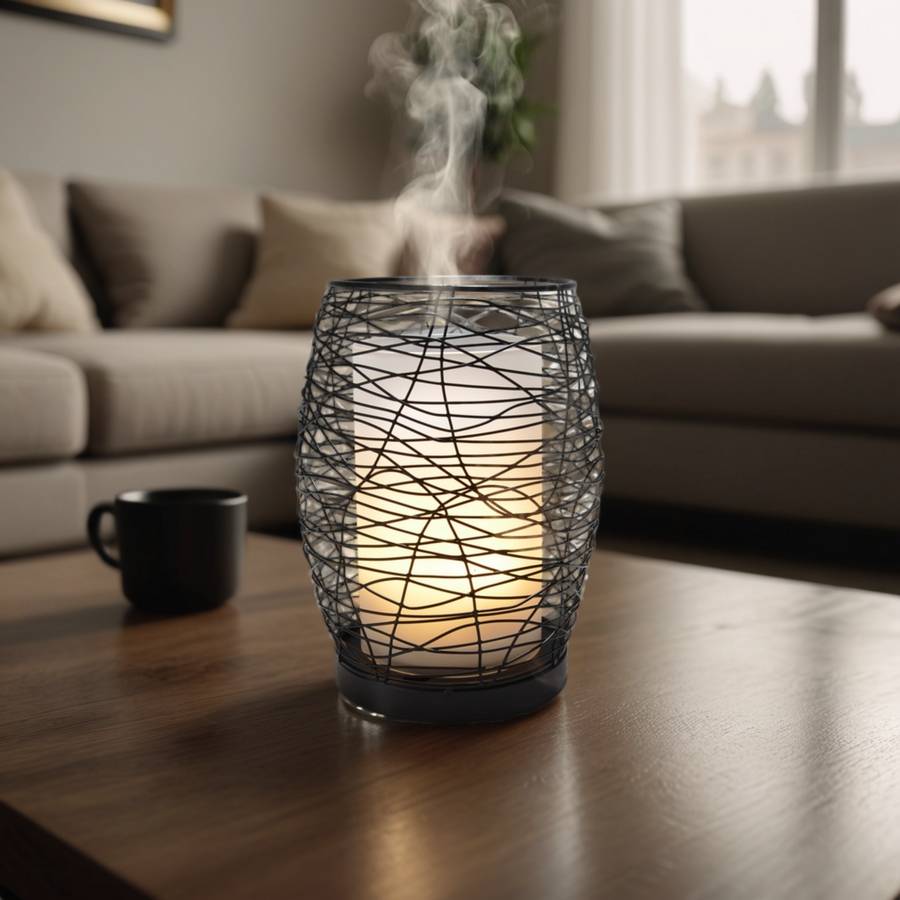 Zen'Arôme Diffuseur Huile Essentielle avec Télécommande Volupsia - Éclairage Led Personnalisable - Verre + Coque en Métal - Image 4