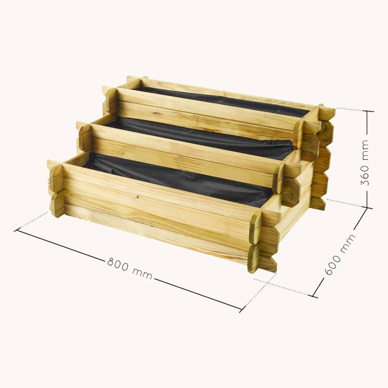 Cerland - Carre potager ANGELIC 800x600x400 mm - 3 etages - Image 6