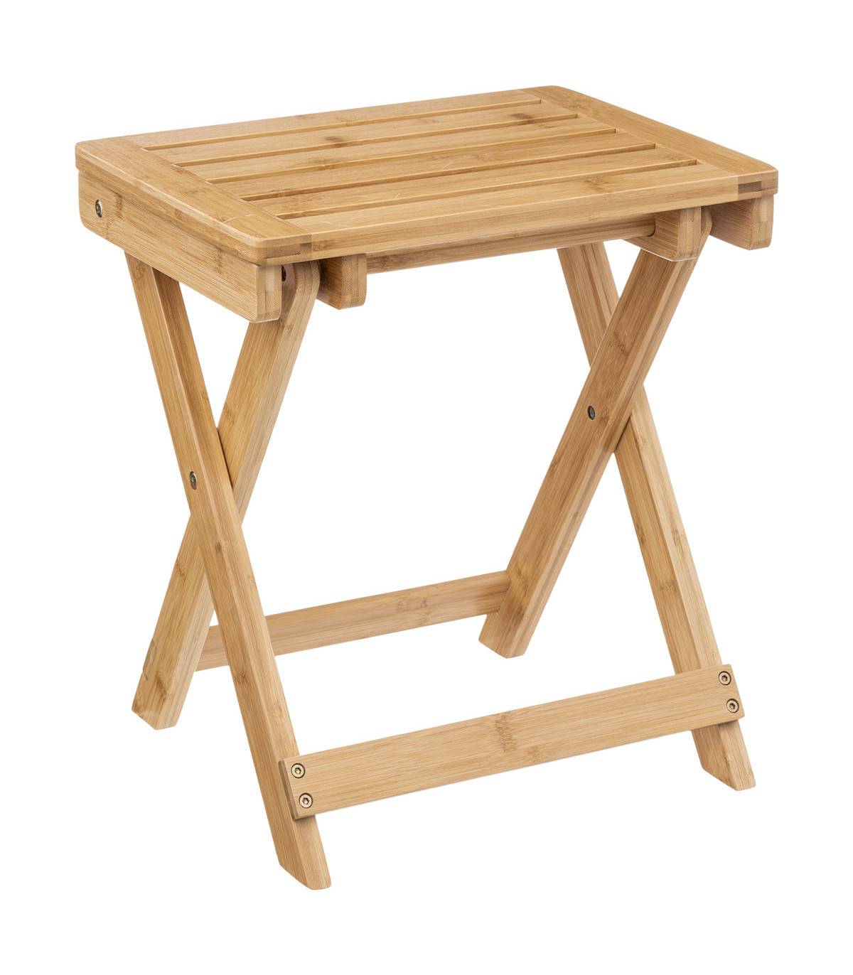 Tabouret pliant en Bambou H 44 cm - Imagen 1