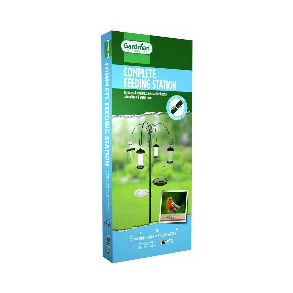 Gardman - Kit mangeoire avec bain à oiseaux Complete station - Imagen 2
