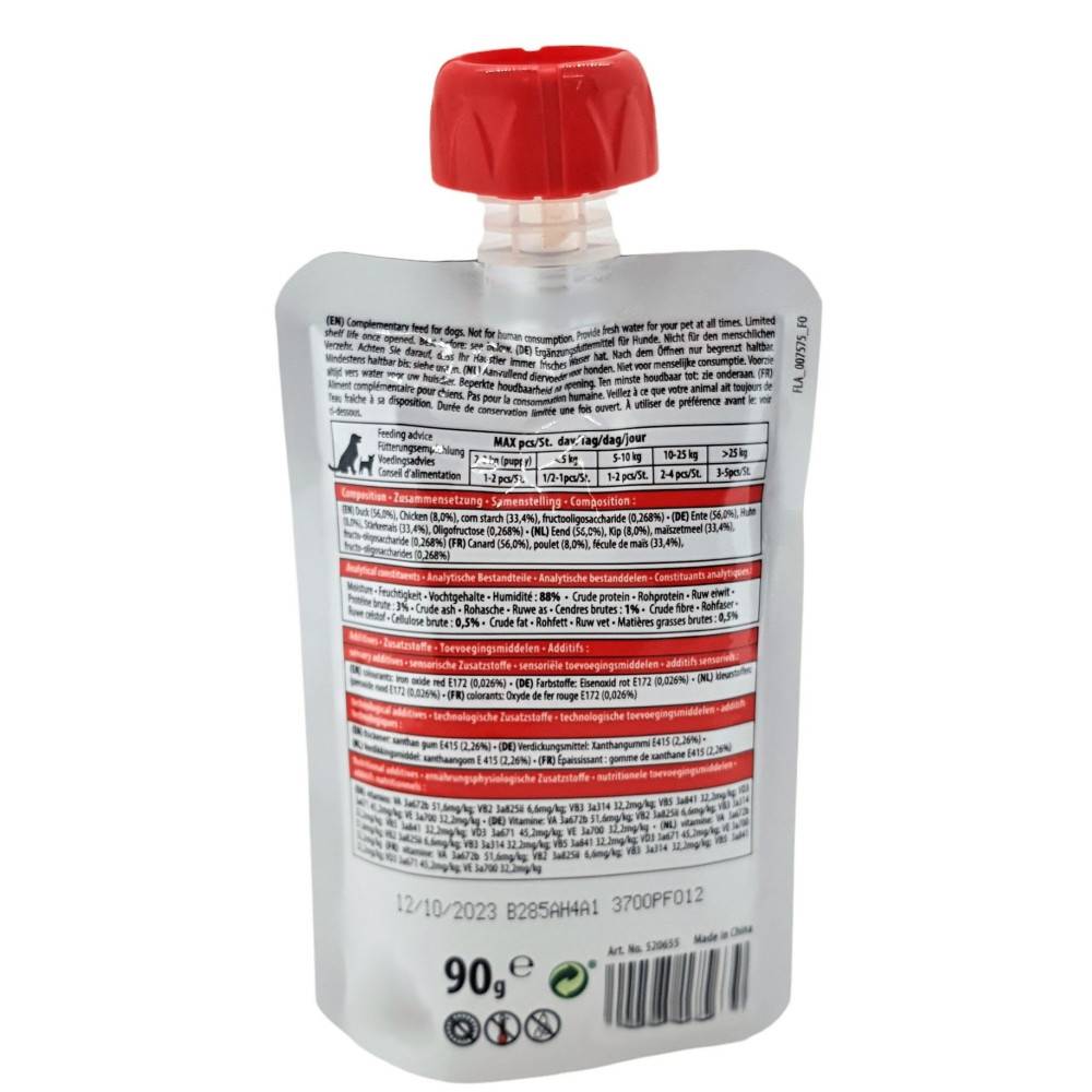 Flamingo - Friandises gourde de 90 g, gout canard pour chien - Imagen 3