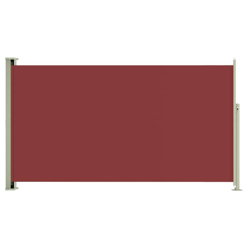 Helloshop26 - Auvent paravent store brise-vue latéral rétractable de patio jardin terrasse balcon protection visuelle écran 170 x 300 cm rouge - Imagen 1