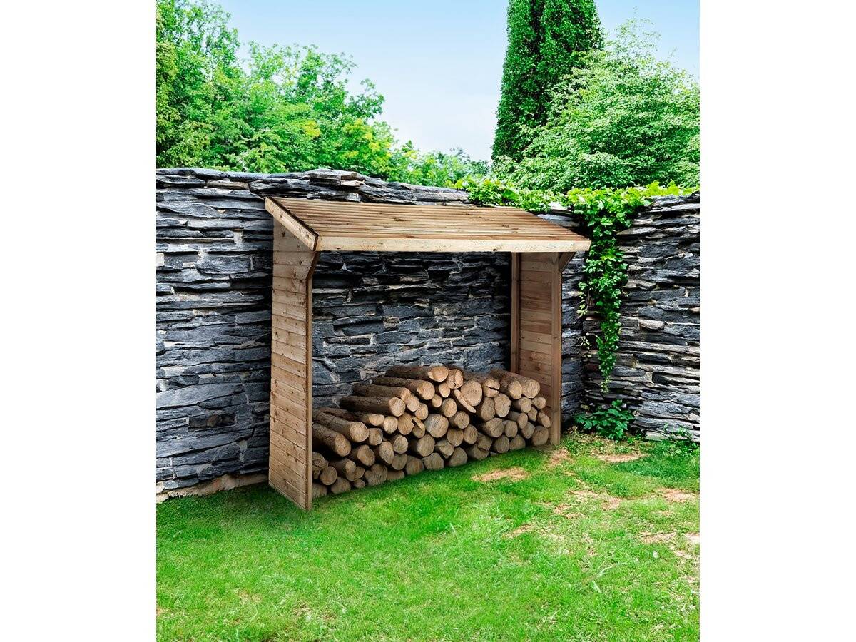 Abri Bûches - 1.05 M² - 2.10 X 0.50 X 1.8 M- 2 Stères -habitat Et Jardin - Image 2