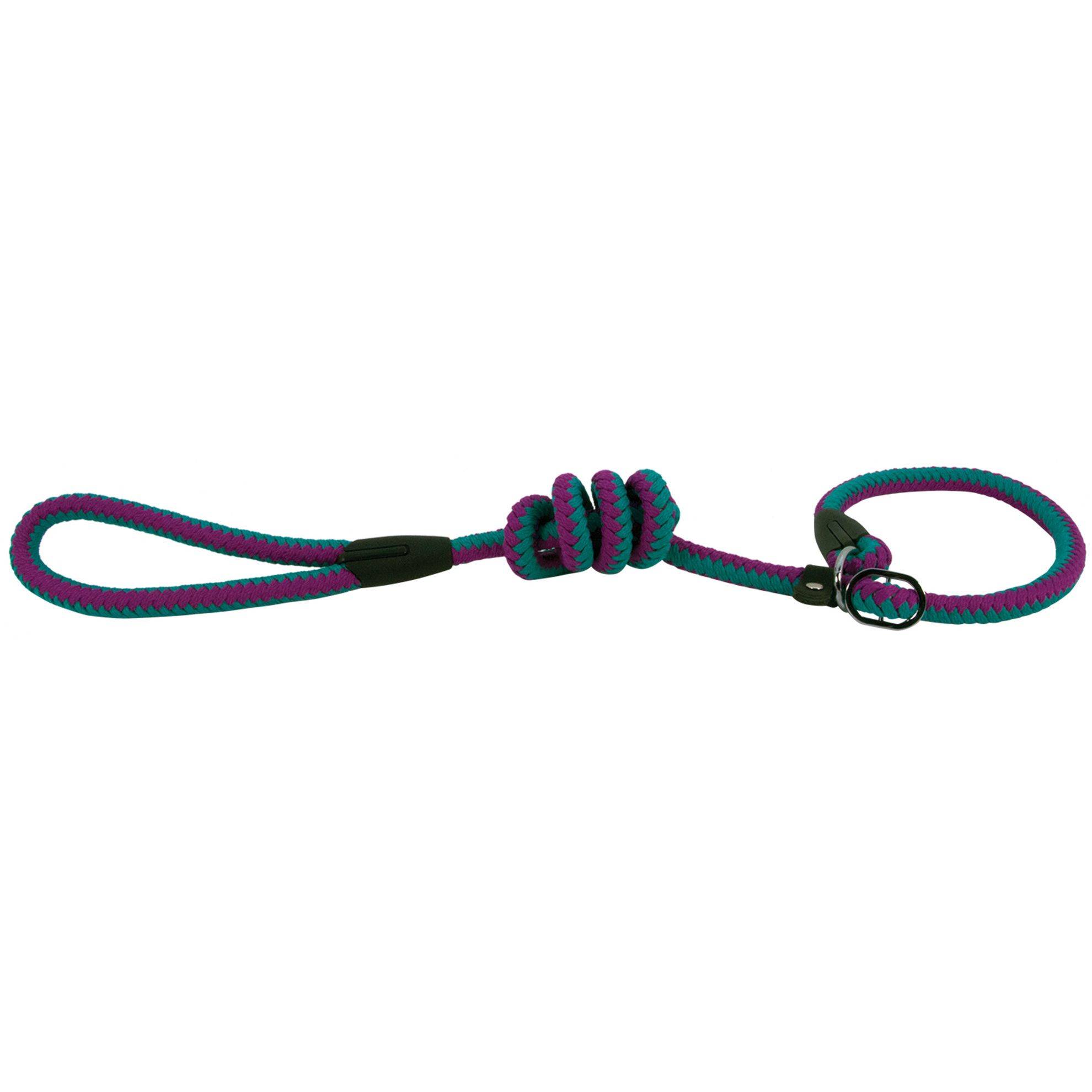 Laisse lasso corde fluo turquoise et violet Taille : T3 DOOGY CLASSIC