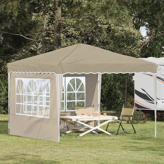 ComfortXL - Tente de réception pliante tissu Oxford extérieur réglable 2 parois 288x288 crème - ComfortXL Outdoor Living - Image 1