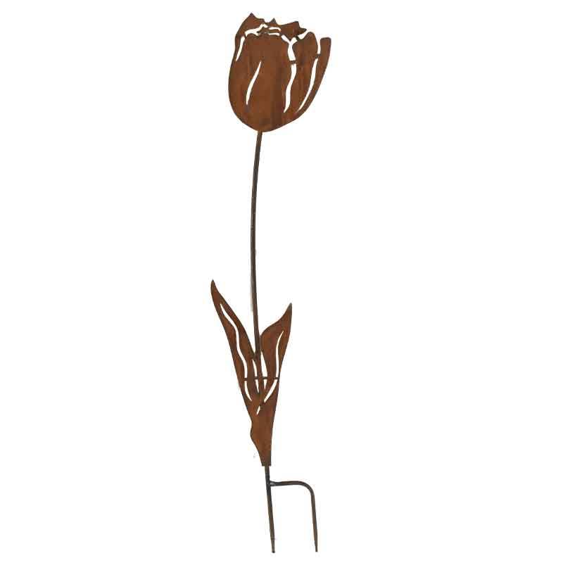 La Grande Prairie - Tuteur fer décoratif tulipe à planter 24x1x90cm - Image 3